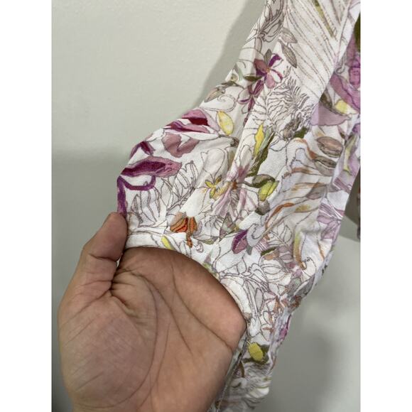 Romantic Cottagecore Boho Fairy Floral Top M Whimsical Dainty Parisian Coquette - Picture 4 of 15